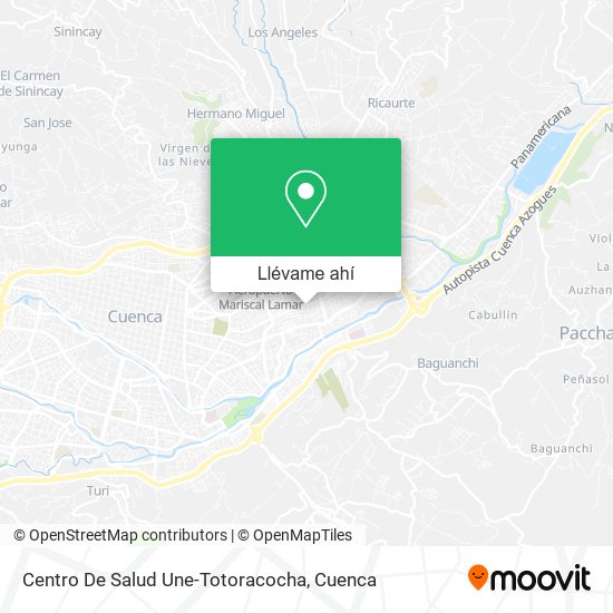 Mapa de Centro De Salud Une-Totoracocha