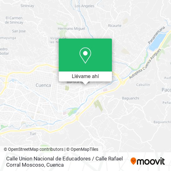 Mapa de Calle Union Nacional de Educadores / Calle Rafael Corral Moscoso