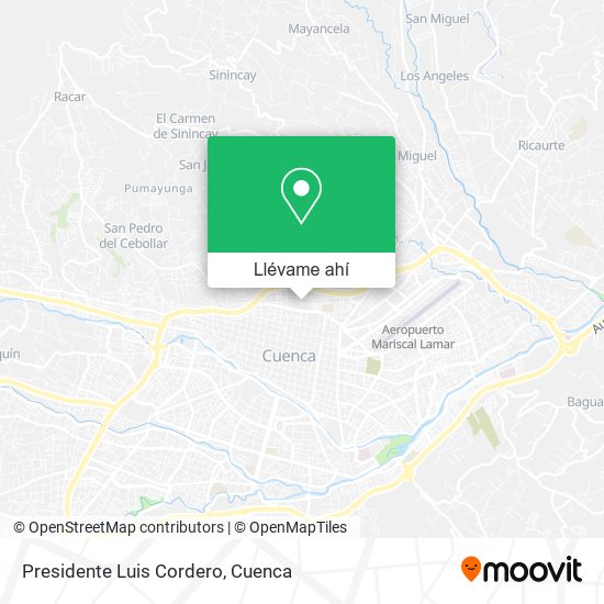 Mapa de Presidente Luis Cordero