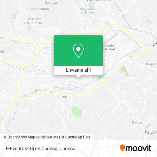 Mapa de F-Eventos- Dj en Cuenca