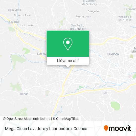 Mapa de Mega Clean Lavadora y Lubricadora