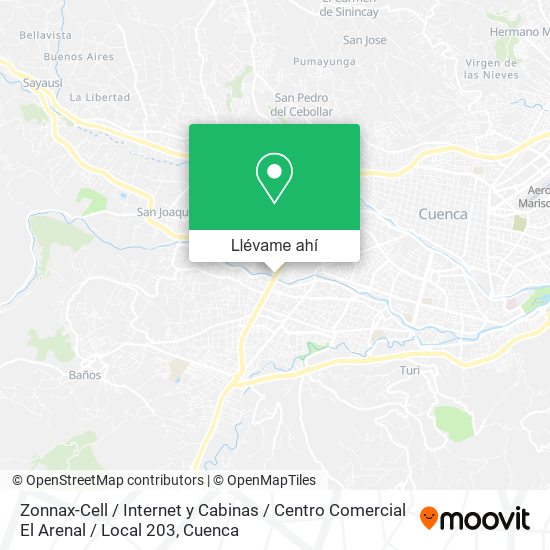 Mapa de Zonnax-Cell / Internet y Cabinas / Centro Comercial El Arenal / Local 203