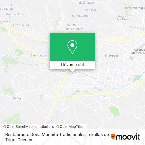 Mapa de Restaurante Doña Marinita Tradicionales Tortillas de Trigo