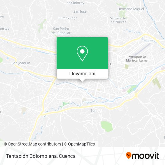 Mapa de Tentación Colombiana