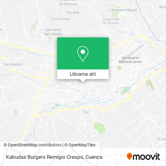 Mapa de Kabudas Burgers Remigio Crespo