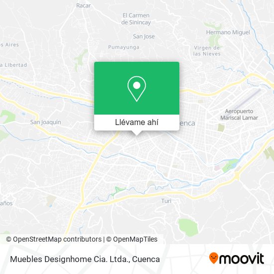 Mapa de Muebles Designhome Cia. Ltda.