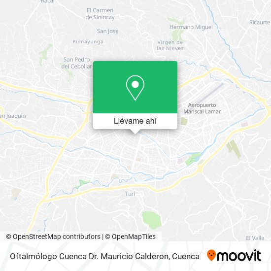 Mapa de Oftalmólogo Cuenca Dr. Mauricio Calderon