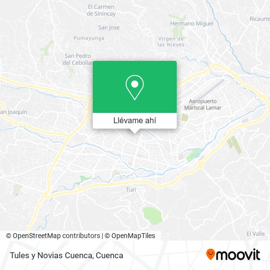 Mapa de Tules y Novias Cuenca