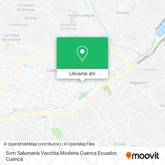 Mapa de Svm Salumeria Vecchia Modena Cuenca Ecuador