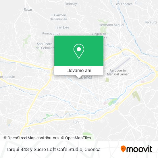 Mapa de Tarqui 843 y Sucre Loft Cafe Studio