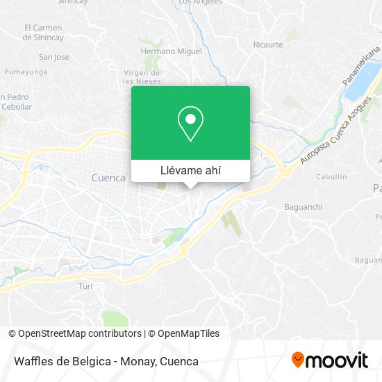 Mapa de Waffles de Belgica - Monay