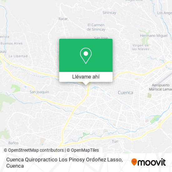 Mapa de Cuenca Quiropractico Los Pinosy Ordoñez Lasso