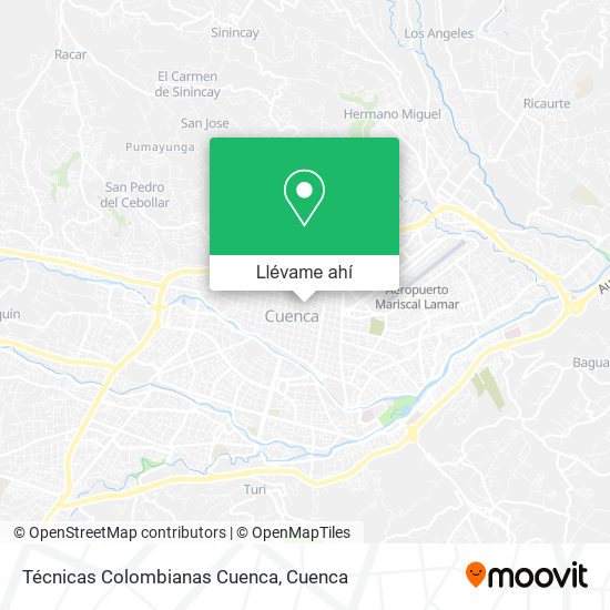 Mapa de Técnicas Colombianas Cuenca
