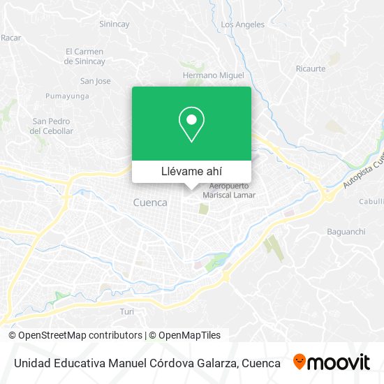 Mapa de Unidad Educativa Manuel Córdova Galarza