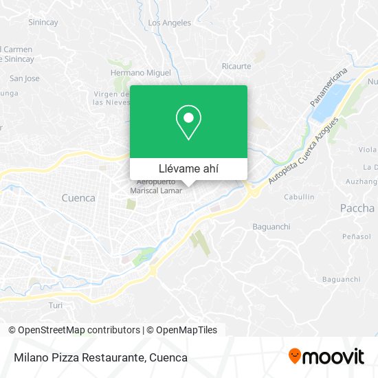 Mapa de Milano Pizza Restaurante
