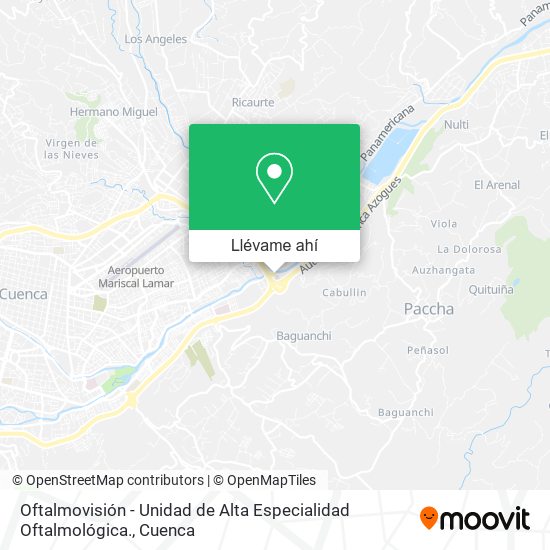 Mapa de Oftalmovisión - Unidad de Alta Especialidad Oftalmológica.