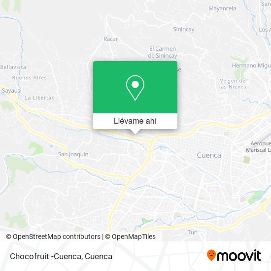 Mapa de Chocofruit -Cuenca