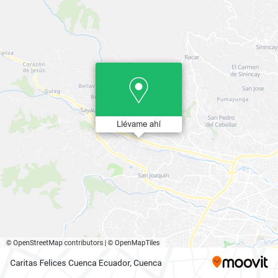 Mapa de Caritas Felices Cuenca Ecuador