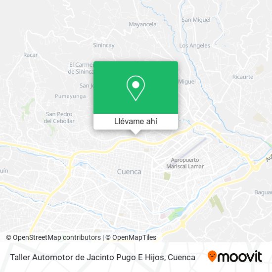 Mapa de Taller Automotor de Jacinto Pugo E Hijos