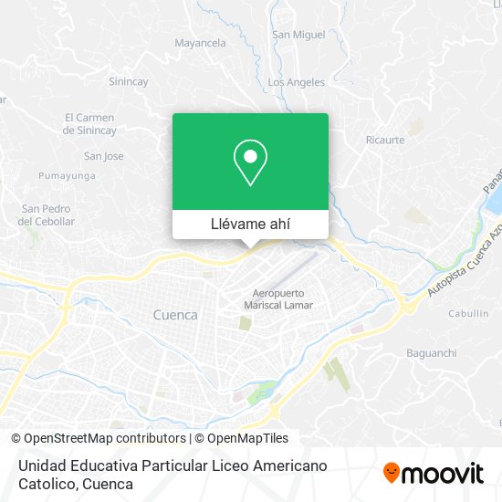Mapa de Unidad Educativa Particular Liceo Americano Catolico