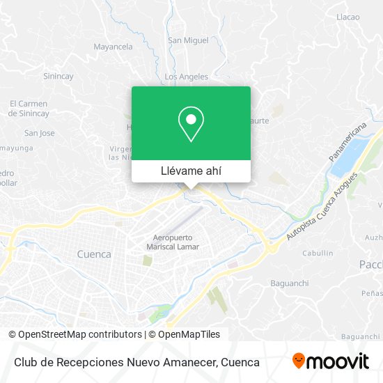 Mapa de Club de Recepciones Nuevo Amanecer