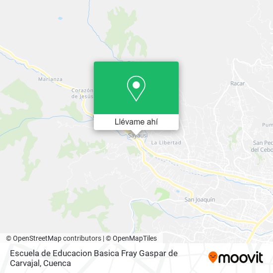 Mapa de Escuela de Educacion Basica Fray Gaspar de Carvajal