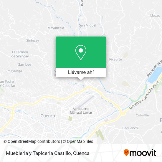 Mapa de Muebleria y Tapiceria Castillo