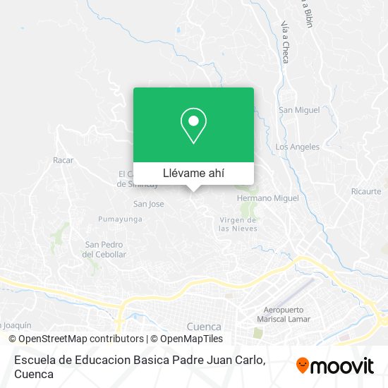 Mapa de Escuela de Educacion Basica Padre Juan Carlo
