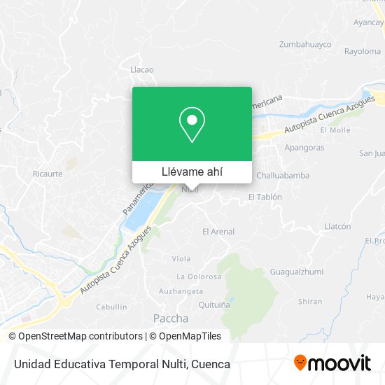 Mapa de Unidad Educativa Temporal Nulti