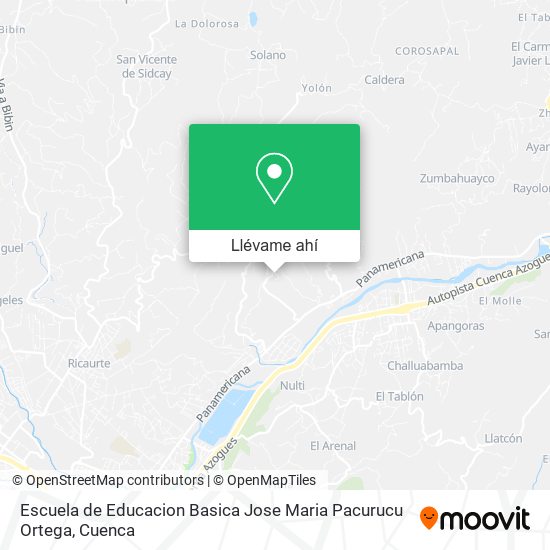 Mapa de Escuela de Educacion Basica Jose Maria Pacurucu Ortega