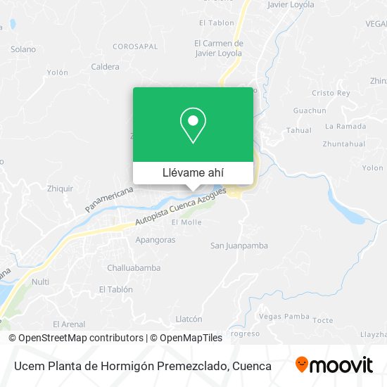 Mapa de Ucem Planta de Hormigón Premezclado