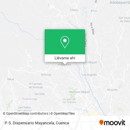 Mapa de P. S. Dispensario Mayancela