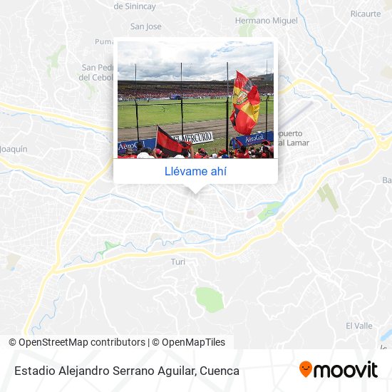 Mapa de Estadio Alejandro Serrano Aguilar