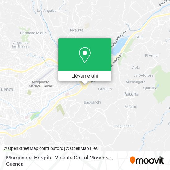 Mapa de Morgue del Hospital Vicente Corral Moscoso