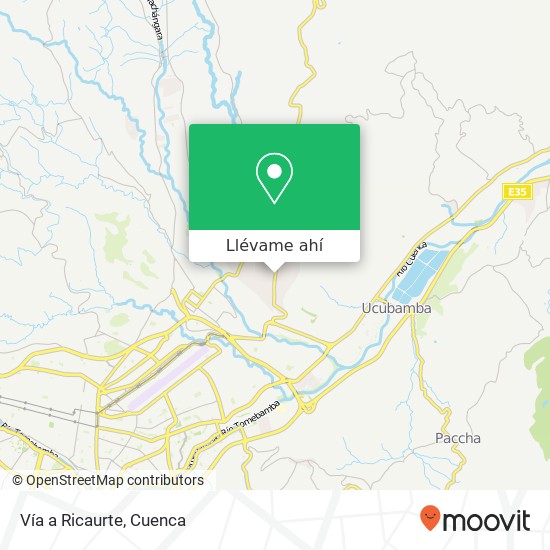 Mapa de Vía a Ricaurte