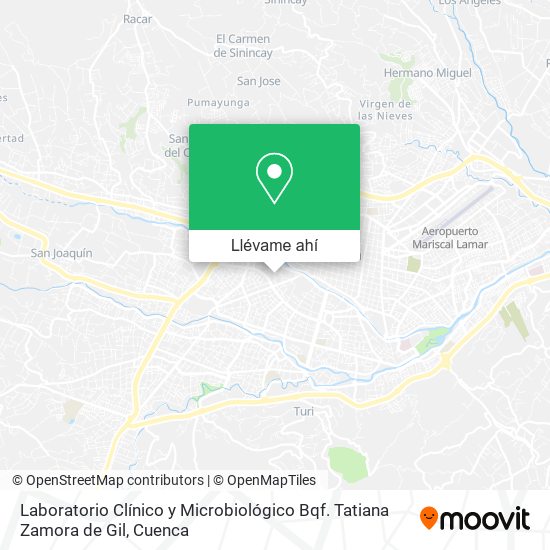 Mapa de Laboratorio Clínico y Microbiológico Bqf. Tatiana Zamora de Gil