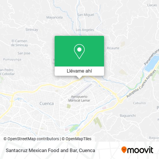 Mapa de Santacruz Mexican Food and Bar