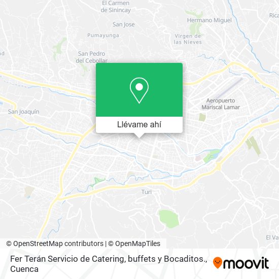 Mapa de Fer Terán Servicio de Catering, buffets y Bocaditos.
