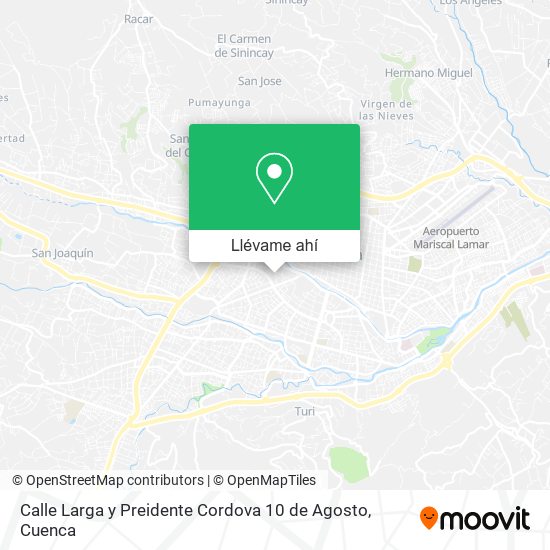 Mapa de Calle Larga y Preidente Cordova 10 de Agosto