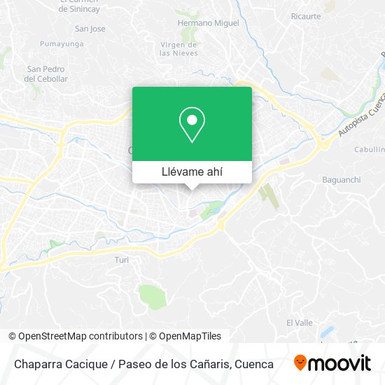 Mapa de Chaparra Cacique / Paseo de los Cañaris