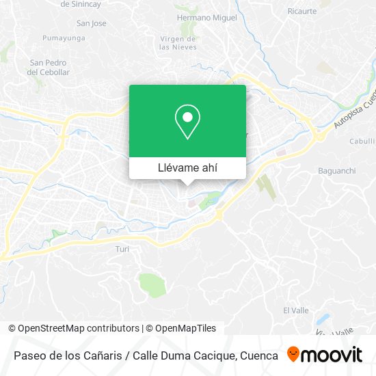 Mapa de Paseo de los Cañaris / Calle Duma Cacique