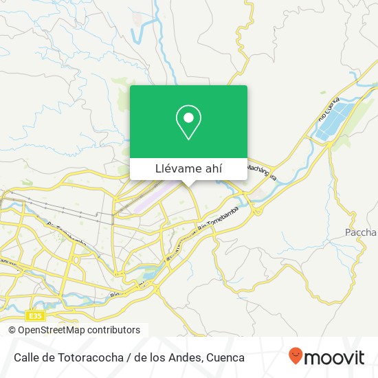 Mapa de Calle de Totoracocha / de los Andes