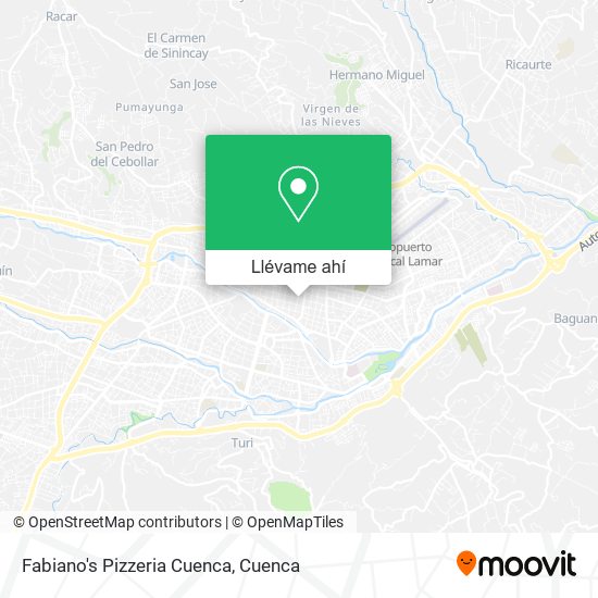 Mapa de Fabiano's Pizzeria Cuenca