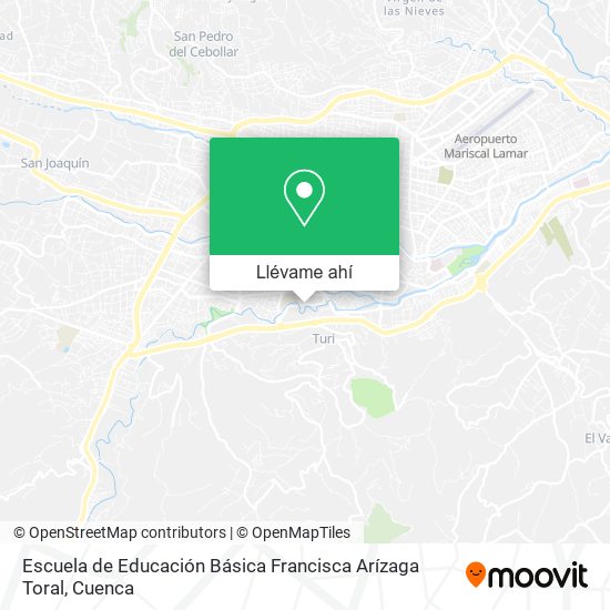 Mapa de Escuela de Educación Básica Francisca Arízaga Toral
