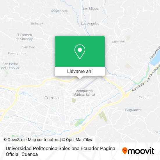 Mapa de Universidad Politecnica Salesiana Ecuador Pagina Oficial