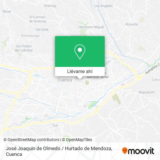 Mapa de José Joaquín de Olmedo / Hurtado de Mendoza