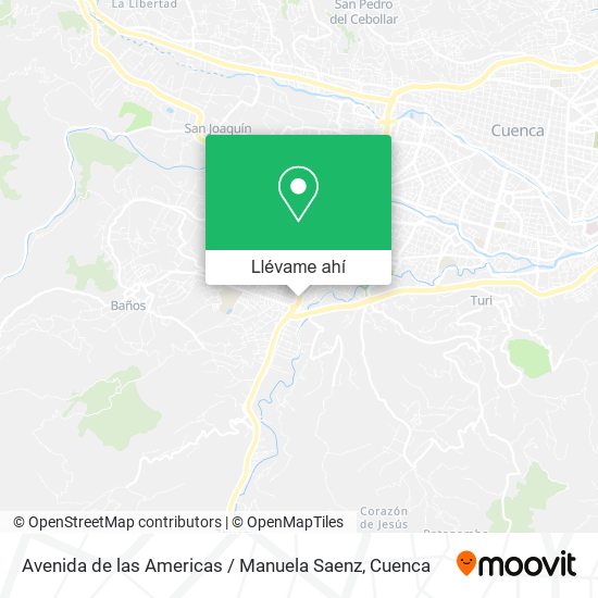 Mapa de Avenida de las Americas / Manuela Saenz