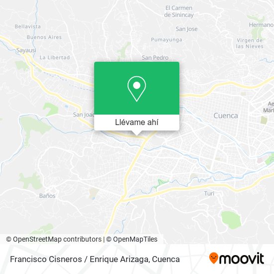 Mapa de Francisco Cisneros / Enrique Arizaga