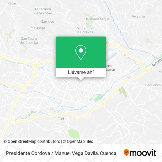 Mapa de Presidente Cordova / Manuel Vega Davila
