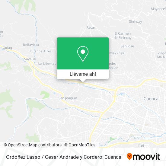 Mapa de Ordoñez Lasso / Cesar Andrade y Cordero